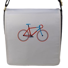 Bicycle Sports Drawing Minimalism Flap Messenger Bag (s) by Simbadda