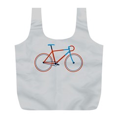 Bicycle Sports Drawing Minimalism Full Print Recycle Bags (l) 