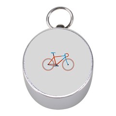 Bicycle Sports Drawing Minimalism Mini Silver Compasses