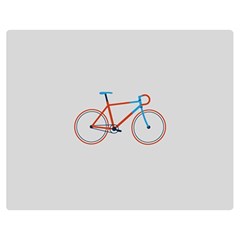 Bicycle Sports Drawing Minimalism Double Sided Flano Blanket (medium) 