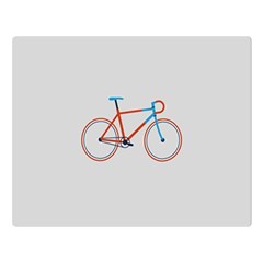 Bicycle Sports Drawing Minimalism Double Sided Flano Blanket (large)  by Simbadda