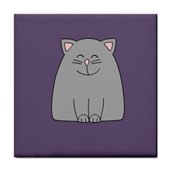 Cat Minimalism Art Vector Tile Coasters by Simbadda