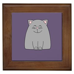 Cat Minimalism Art Vector Framed Tiles by Simbadda