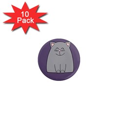 Cat Minimalism Art Vector 1  Mini Magnet (10 Pack)  by Simbadda