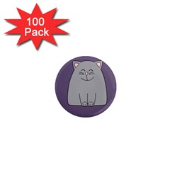 Cat Minimalism Art Vector 1  Mini Magnets (100 Pack)  by Simbadda