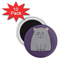 Cat Minimalism Art Vector 1 75  Magnets (10 Pack)  by Simbadda