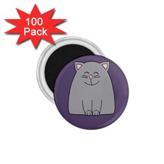 Cat Minimalism Art Vector 1 75  Magnets (100 Pack)  by Simbadda