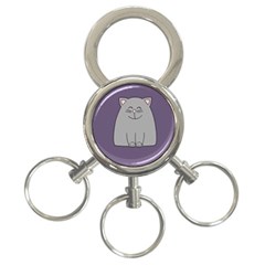 Cat Minimalism Art Vector 3-ring Key Chains by Simbadda