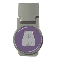 Cat Minimalism Art Vector Money Clips (round)  by Simbadda