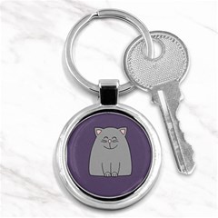 Cat Minimalism Art Vector Key Chains (round)  by Simbadda