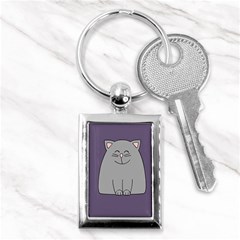 Cat Minimalism Art Vector Key Chains (rectangle)  by Simbadda