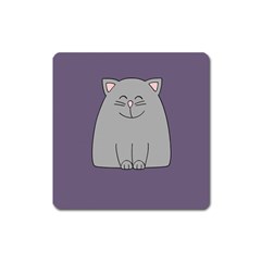 Cat Minimalism Art Vector Square Magnet by Simbadda