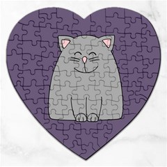 Cat Minimalism Art Vector Jigsaw Puzzle (heart)