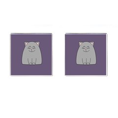 Cat Minimalism Art Vector Cufflinks (square)