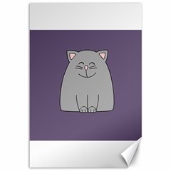 Cat Minimalism Art Vector Canvas 12  X 18   by Simbadda