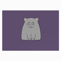 Cat Minimalism Art Vector Large Glasses Cloth (2-side) by Simbadda