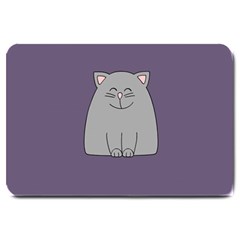 Cat Minimalism Art Vector Large Doormat  by Simbadda