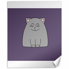 Cat Minimalism Art Vector Canvas 11  X 14   by Simbadda