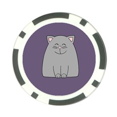 Cat Minimalism Art Vector Poker Chip Card Guard by Simbadda