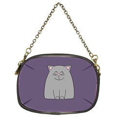 Cat Minimalism Art Vector Chain Purses (one Side)  by Simbadda