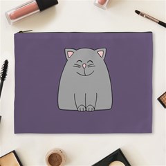 Cat Minimalism Art Vector Cosmetic Bag (xl) by Simbadda