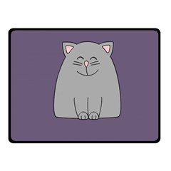 Cat Minimalism Art Vector Fleece Blanket (small) by Simbadda