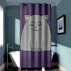 Cat Minimalism Art Vector Shower Curtain 36  X 72  (stall)  by Simbadda