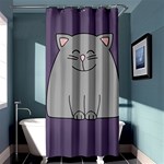 Cat Minimalism Art Vector Shower Curtain 36  x 72  (Stall)  Curtain(36 X72 ) - 33.26 x66.24  Curtain(36 X72 )