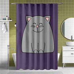 Cat Minimalism Art Vector Shower Curtain 48  X 72  (small)  by Simbadda