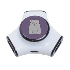 Cat Minimalism Art Vector 3-port Usb Hub by Simbadda