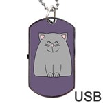 Cat Minimalism Art Vector Dog Tag USB Flash (Two Sides) Front