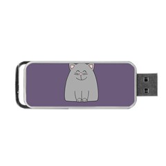 Cat Minimalism Art Vector Portable Usb Flash (one Side) by Simbadda