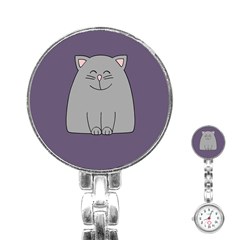 Cat Minimalism Art Vector Stainless Steel Nurses Watch