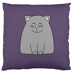 Cat Minimalism Art Vector Standard Flano Cushion Case (one Side) by Simbadda