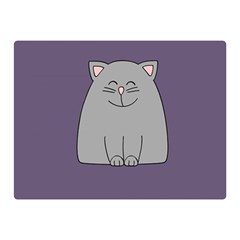 Cat Minimalism Art Vector Double Sided Flano Blanket (mini)  by Simbadda