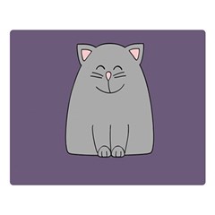 Cat Minimalism Art Vector Double Sided Flano Blanket (large)  by Simbadda