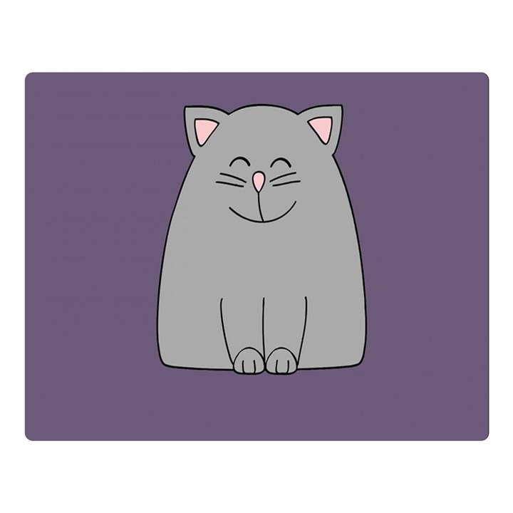 Cat Minimalism Art Vector Double Sided Flano Blanket (Large) 