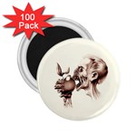 Zombie Apple Bite Minimalism 2.25  Magnets (100 pack)  Front