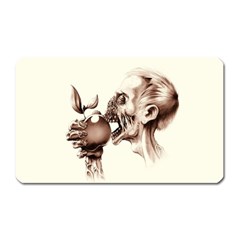 Zombie Apple Bite Minimalism Magnet (rectangular) by Simbadda