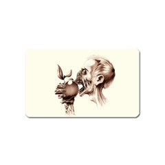 Zombie Apple Bite Minimalism Magnet (name Card) by Simbadda