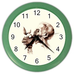 Zombie Apple Bite Minimalism Color Wall Clocks