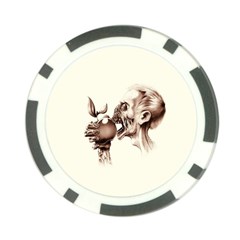 Zombie Apple Bite Minimalism Poker Chip Card Guard by Simbadda