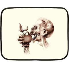 Zombie Apple Bite Minimalism Fleece Blanket (mini) by Simbadda