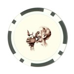 Zombie Apple Bite Minimalism Poker Chip Card Guard (10 pack) Front