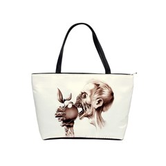 Zombie Apple Bite Minimalism Shoulder Handbags by Simbadda