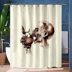 Zombie Apple Bite Minimalism Shower Curtain 60  X 72  (medium) 