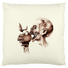 Zombie Apple Bite Minimalism Large Cushion Case (two Sides)