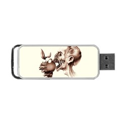 Zombie Apple Bite Minimalism Portable Usb Flash (one Side) by Simbadda