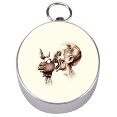 Zombie Apple Bite Minimalism Silver Compasses by Simbadda