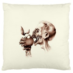 Zombie Apple Bite Minimalism Large Flano Cushion Case (one Side)